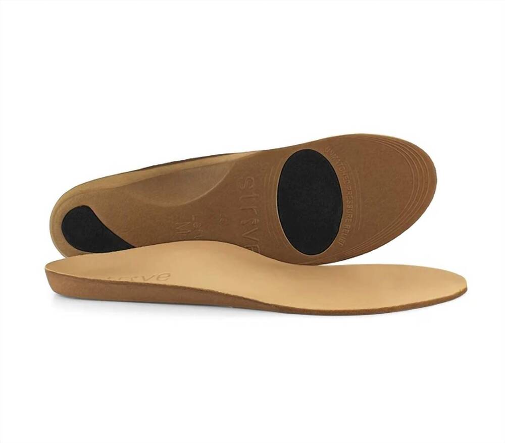NEW STRIVE comfort replacement orthotic insoles in tan